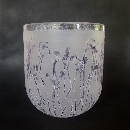 Purple Diuris orchid bowl
